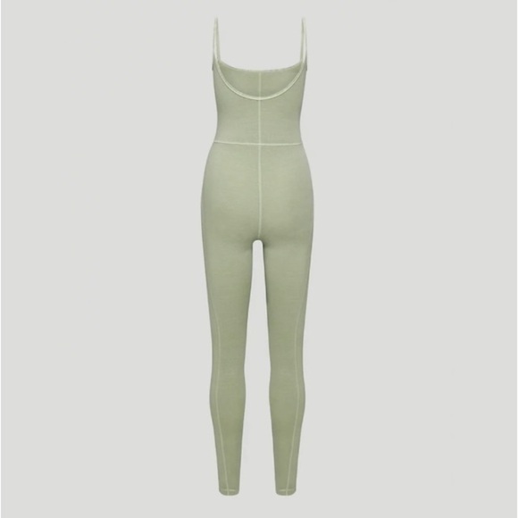 Aritzia Wilfred Free Divinity Jumpsuit Romper Small Light Green Athleisure Yoga - Picture 7 of 16